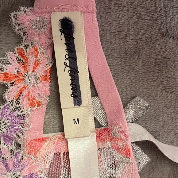 New! For Love And Lemons Aster Embroidered Underwire floral Bra 10195 - Picture 8 of 10